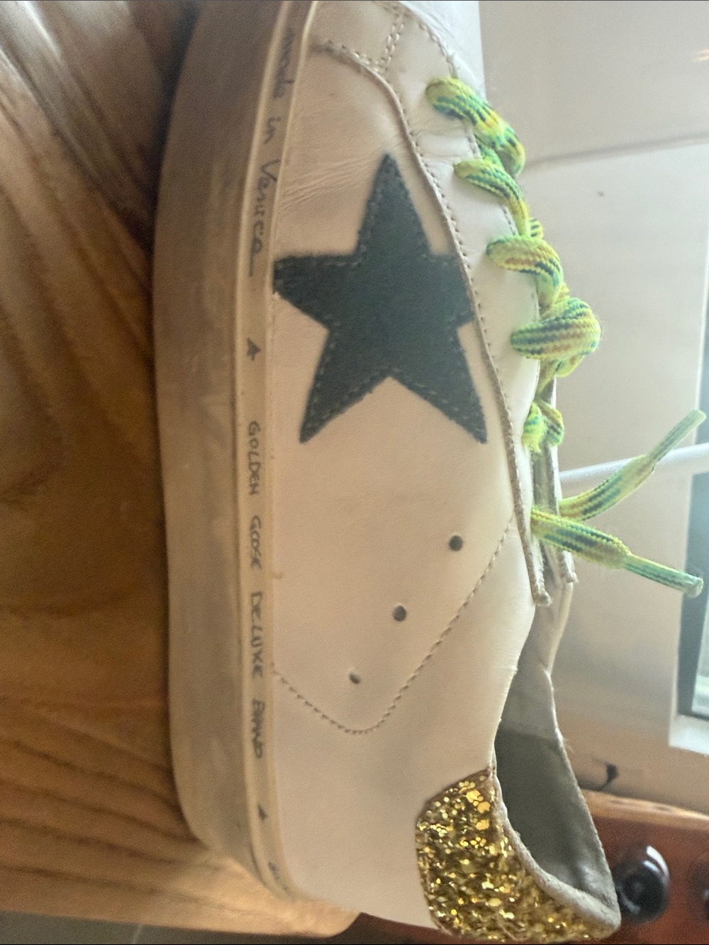 Golden Goose high star with green suede star size 8 - Picture 7 of 7
